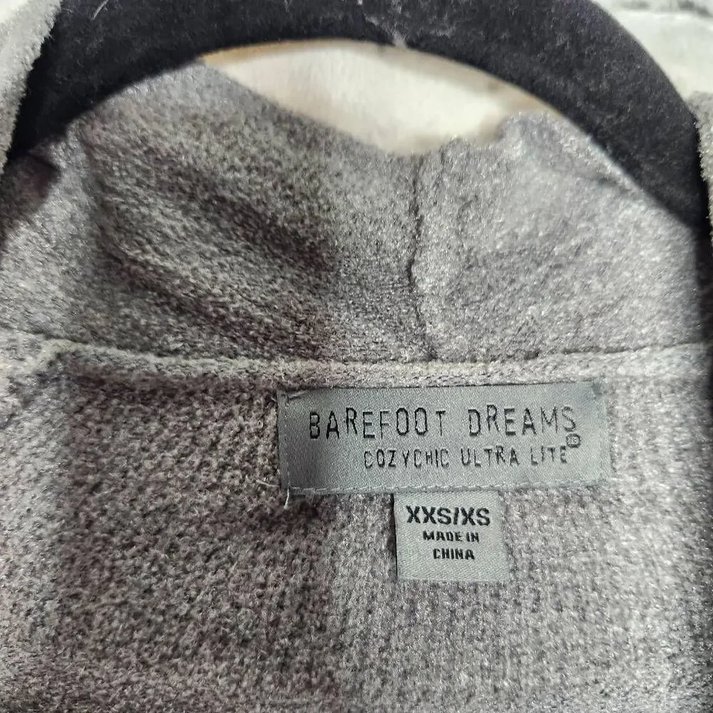 Barefoot Dreams Womens Gray Cozy Chic Ultra Lite Knit Shawl Cardigan Size XS/XXS